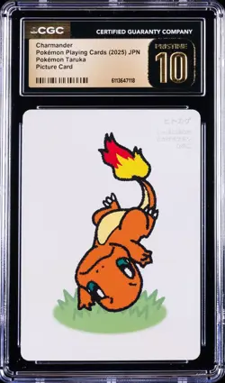 2025 POKEMON PLAYING CARDS JAPANESE CHARMANDER CGC 10 PRISTINE - Image 1