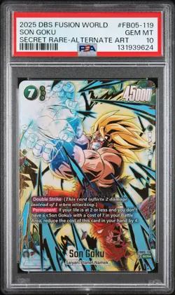 2025 DRAGON BALL SUPER CARD GAME FUSION WORLD NEW ADVENTURE SON GOKU PSA 10 - Image 1
