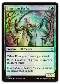 x4 playset Imperious Perfect #719 (Foil) (NM) Foundations FDN Magic MTG fresh - Image 1