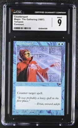 MTG Magic The Gathering Counterspell 1997 Tempest CGC 9 - Image 1