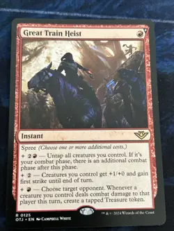 Great Train Heist Outlaws of Thunder Junction Regular NM-M Unplayed MTG - Image 1