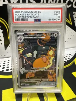 2025 Pokemon Destined Rivals Rocket's Raticate Illustration Rare PSA 9 - Image 1