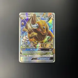 Pokemon Card Tauros GX 100/149 Sun & Moon Base Holo Ultra Rare NM - Image 1