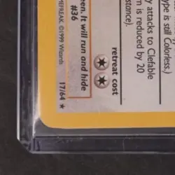 1999 POKEMON JUNGLE #17/64 CLEFABLE NON HOLO - Image 4