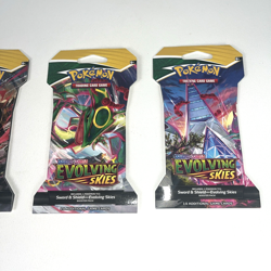 Pokemon Evolving Skies New Sealed Sleeved Blister Booster x4 Packs Full Art Set - Image 3