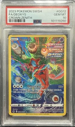 2023 Pokemon Crown Zenith #GG12 DEOXYS Full Art PSA 10 - Image 1