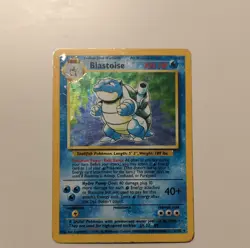 Pokemon Blastoise Holo Rare Base Set 2/102 100HP Wizards 1999 English Card - Image 1
