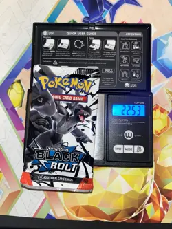 Heavy! 22.53g Pokemon TCG SV 10.5 Black Bolt Booster Pack Sealed! - Image 1