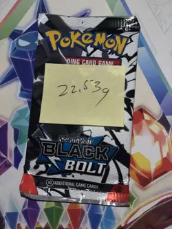 Heavy! 22.53g Pokemon TCG SV 10.5 Black Bolt Booster Pack Sealed! - Image 2