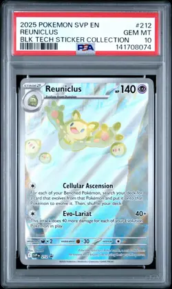 Pokemon 2025 SVP EN-SV Black Star Promo #212 Reuniclus PSA 10 - Image 1