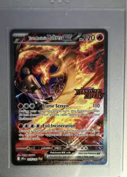 Team Rocket's Moltres Ex 229/182 Pokemon Destined Rivals Stamped Promo - Image 1