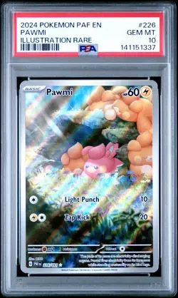 2024 POKEMON PAF EN-PALDEAN FATES ILLUSTRATION RARE #226 PAWMI PSA 10 - Image 1