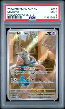 2024 POKEMON SVP EN-SV BLACK STAR PROMO #075 MIMIKYU PSA 9 - Image 1