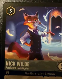 Nick Wilde - Persistent Investigator 187/204 Rare Whispers In The Well Lorcana - Image 2