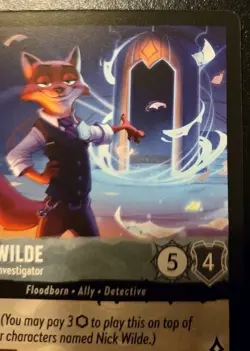 Nick Wilde - Persistent Investigator 187/204 Rare Whispers In The Well Lorcana - Image 3
