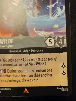 Nick Wilde - Persistent Investigator 187/204 Rare Whispers In The Well Lorcana - Image 5