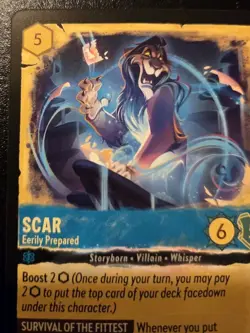 Scar - Eerily Prepared 153/204 Super Rare Whispers In The Well Disney Lorcana - Image 2