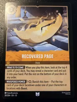 Recovered Page 30/204 Uncommon Whispers In The Well Disney Lorcana TCG - Image 1