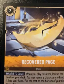 Recovered Page 30/204 Uncommon Whispers In The Well Disney Lorcana TCG - Image 2