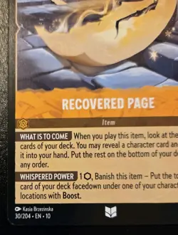 Recovered Page 30/204 Uncommon Whispers In The Well Disney Lorcana TCG - Image 4