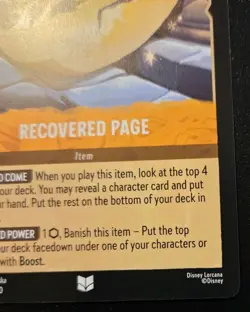 Recovered Page 30/204 Uncommon Whispers In The Well Disney Lorcana TCG - Image 5