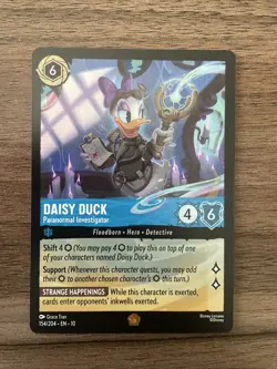 Disney Lorcana Whispers in the Well - Daisy Duck Paranormal Investigator 154/204 - Image 1
