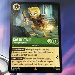Disney Lorcana Whispers in the Well Goldie O'Gilt-Cunning Prospector 87/204 NM R - Image 1