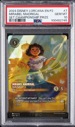 2024 DISNEY LORCANA EN P2-PROMO #7 MIRABEL MADRIGAL - FAMILY GATHERER PSA 10 - Image 1