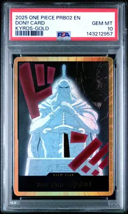 2025 One Piece PRB02 EN Don!! Card Kyros Gold PSA 10 GEM MINT - Image 1