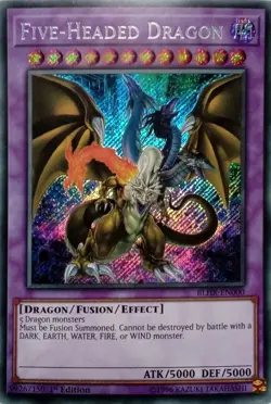 BLHR-EN000 FIVE-HEADED DRAGON SECRET RARE 1ST EDITION YuGiOh CARD - Image 1