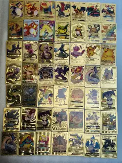 Pokemon Card Gold Fan Art & Black Fan Art Lot Over 49 Cards Charizard Pikachu - Image 1