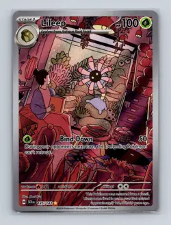 Lileep 145 2024 Pokemon Stellar Crown Illustration Rare Card NM+ - Image 1
