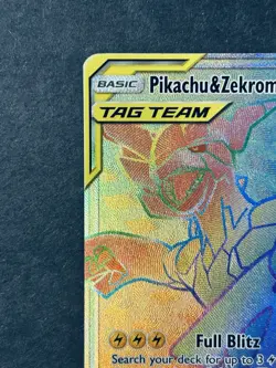 Pokemon Pikachu & Zekrom GX Team Up Card 184/181 Secret Rare SM Rainbow NM - Image 4