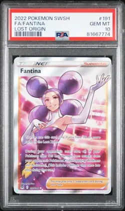 Fantina Full Art - PSA 10 - 191/196 - Lost Origin - Graded Pokemon Card - Image 1