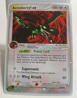 Pokemon Collectible Cards, Aerodactyl ex , HOLO, 94/100, Sandstorm, 2003 - Image 5