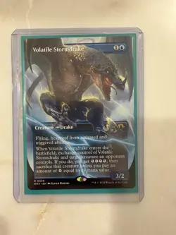 MTG Volatile Stormdrake Borderless MH3 Rare Creature Regular Card 329 - Image 1