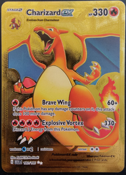 2023 Pokemon Charizard EX 185/165 Gold Card 151 Rare! - Image 1