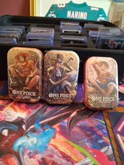 One Piece Card TCG Vol 2 Mini Tin - Set of 3 - (TS-O2, OP-13) Brand New / Sealed - Image 4