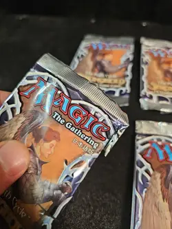 Lot Of 8 MTG: STRONGHOLD empty Booster Pack wrapper;, NO CARDS, 1998 - Image 2