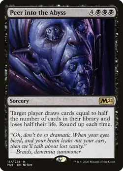MTG Magic 1 x Peer into the Abyss (The List) #111 x 1 - M21 - Image 1