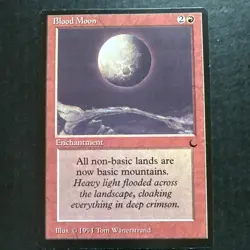 Magic the Gathering Blood Moon Dark Card 1994 Edition LP - Image 1