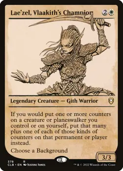 1x Lae'zel, Vlaakith's Champion SHOWCASE - NM - Battle for Baldur's Gate - Image 1
