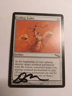Culling Scales Signed by Daren Bader MTG Magic the gathering Mirrodin - Image 1