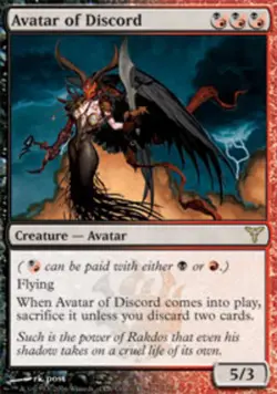 MTG Avatar of Discord - Foil, Dissension, Heavily Played, English - Image 1