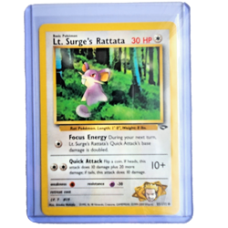 Lt. Surge's Rattata 85/132 Pokemon TCG Gym Challenge NM Vintage 2000 Card - Image 1