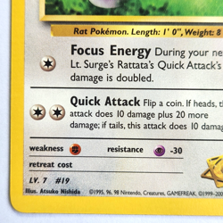 Lt. Surge's Rattata 85/132 Pokemon TCG Gym Challenge NM Vintage 2000 Card - Image 5