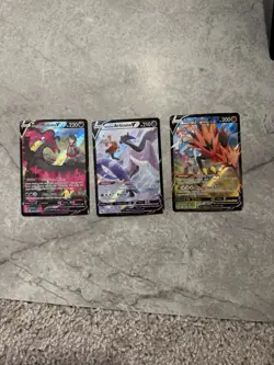 Pokemon 3 Card Set: Galarian Moltres V, Zapdos V & Articuno V | Trainer Gallery - Image 1