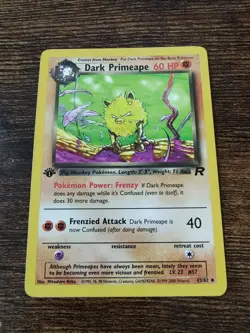 Dark Primeape 43/82 1st Edition Team Rocket Non Holo Pokemon Card - Image 1