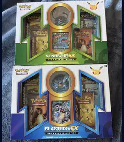 Pokemon Venusaur EX & Blastoise EX Red & Blue Collection 2 Sealed Promo Boxes - Image 1