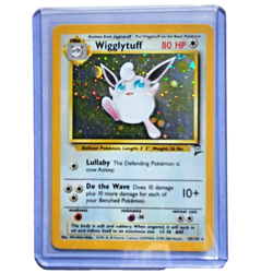 Wigglytuff 19/130 Pokemon TCG Base Set 2 Holo VLP/NM Vintage 2000 Card - Image 1